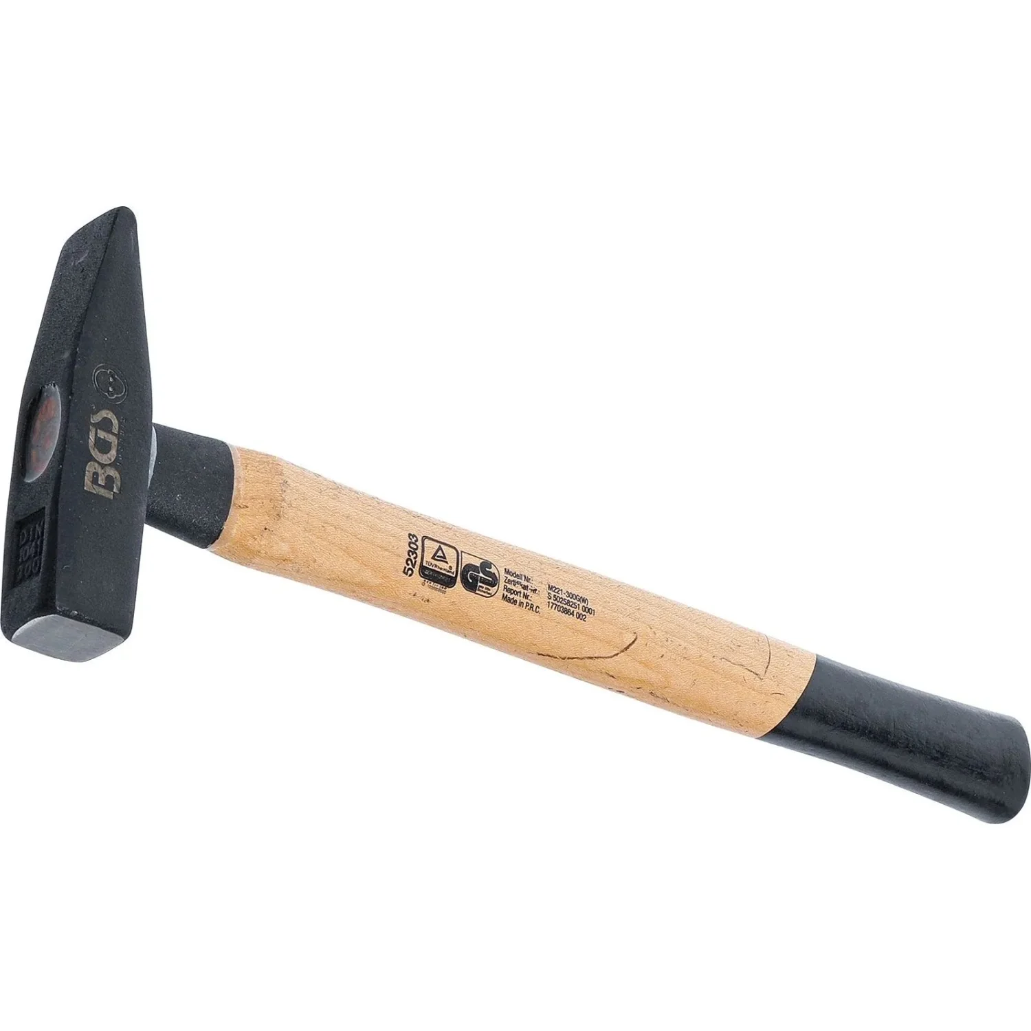 BGS technic Schlosserhammer 300 g Hickorystiel DIN 1041 52303