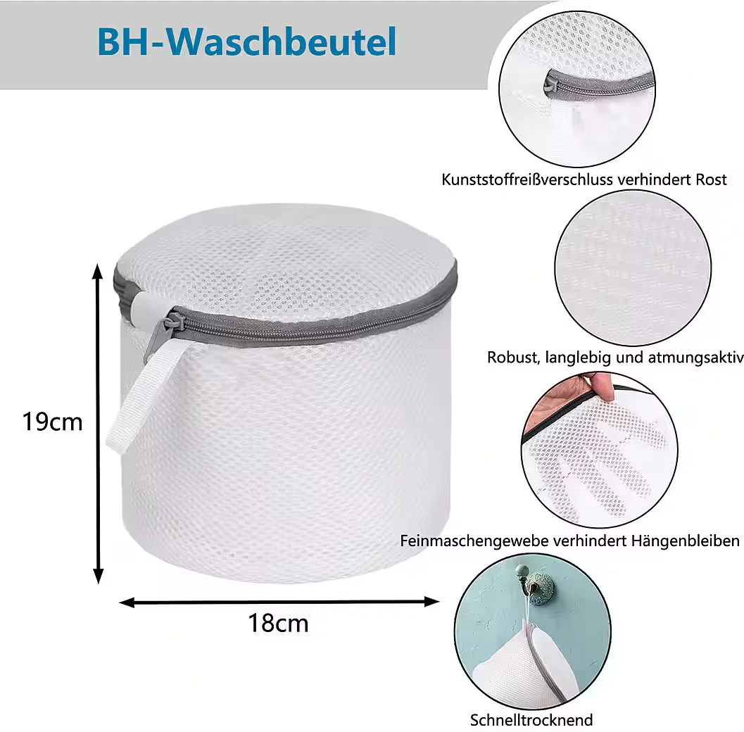 AGGER BH-Waschbeutel 2er-Set Wäschenetze aus Waben-Mesh