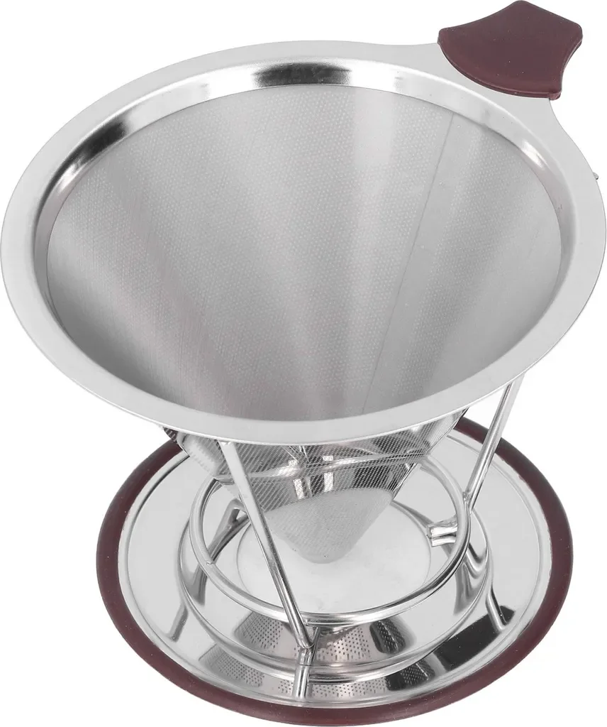 Cocosity Kaffeetropfer Edelstahl Mehrwegfilter 1–6 Tassen mit Halter