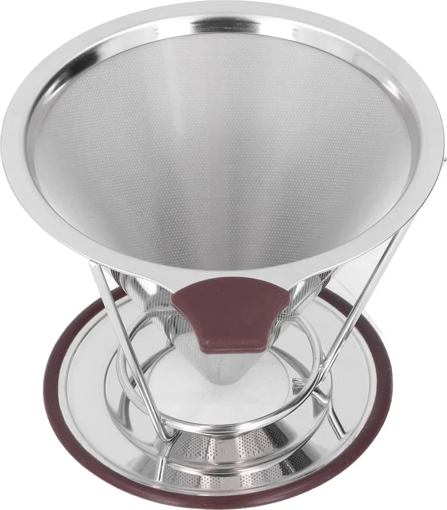 Cocosity Kaffeetropfer Edelstahl Mehrwegfilter 1–6 Tassen mit Halter