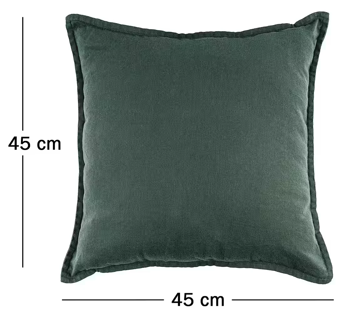 JACK Kissenbezüge 45x45 cm 2er Set Leinenoptik Mistral Dekokissen