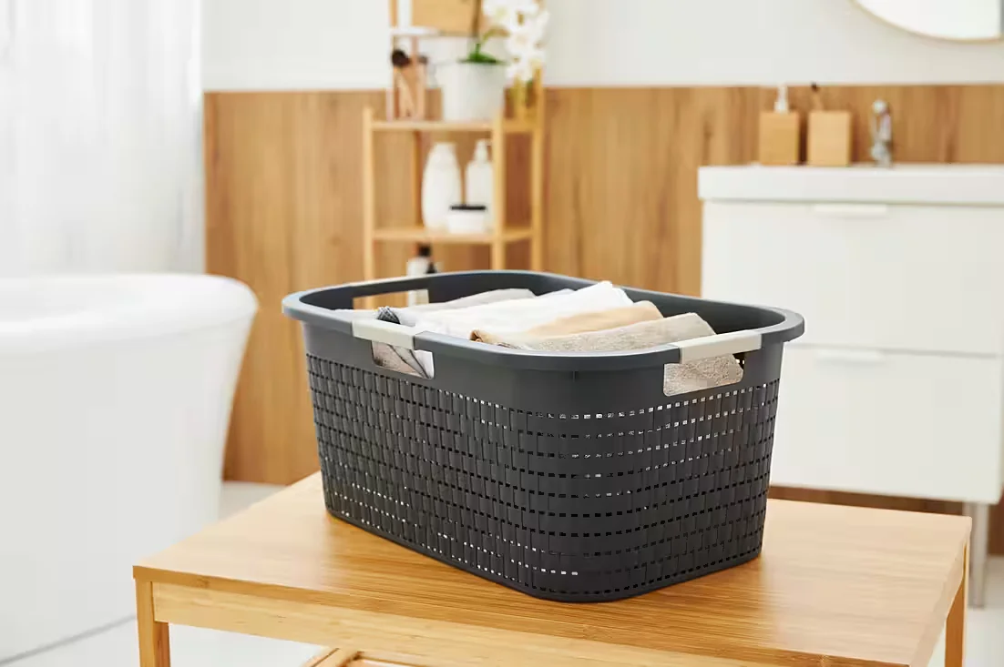 ROTHO Wäschekorb COUNTRY 40 l ergonomisch mit Griffen