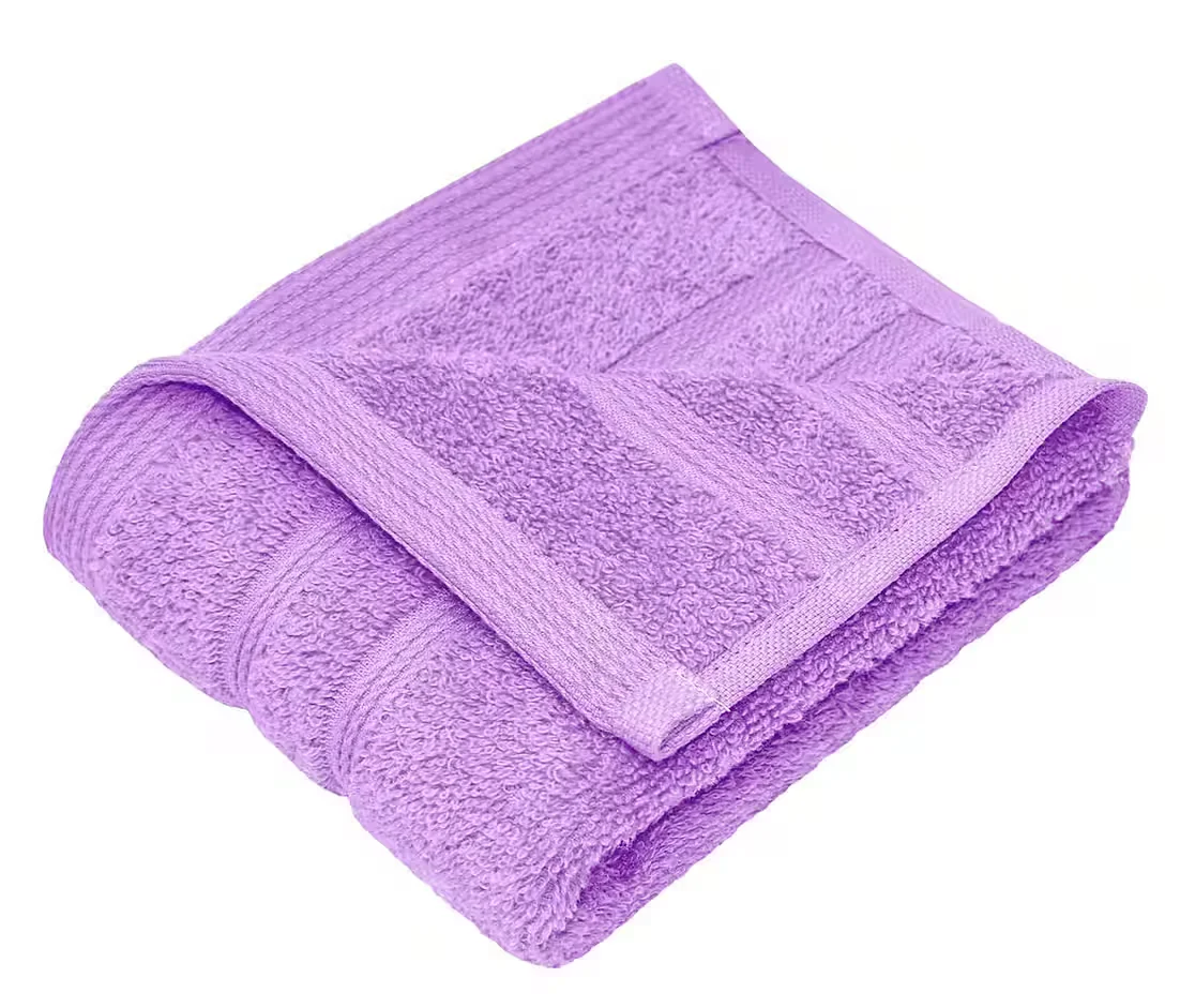 LASHUMA London Frottee Handtuch Set lila 30x50 cm 4er Gästehandtücher