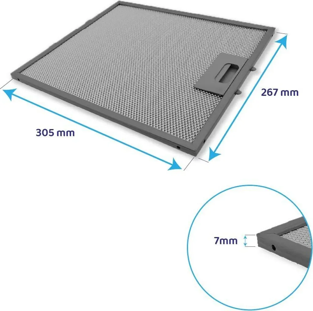 Ignis Metallfilter Fettfilter 480122102168 306x267x7 mm