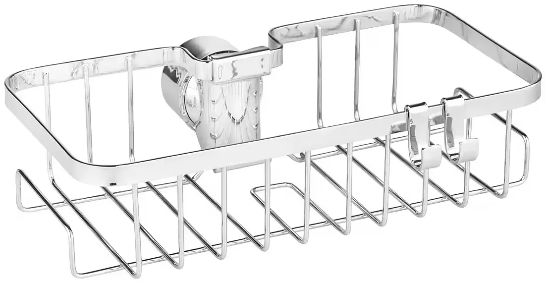 WENKO Duschablage Floresta Eckig Duschstangencaddy für Duschstange