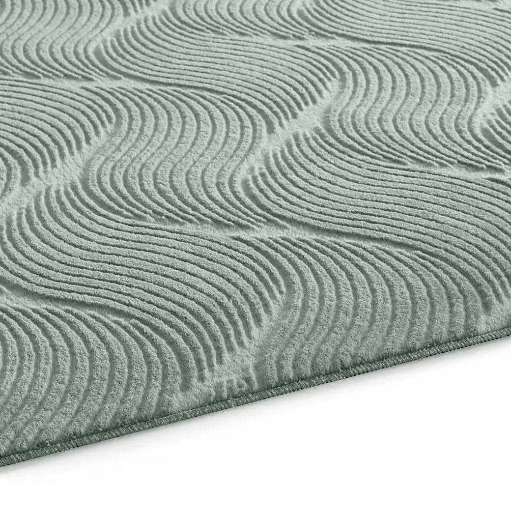 TACA HOME Kurzflor Teppich in Hasenfell Optik weich modern
