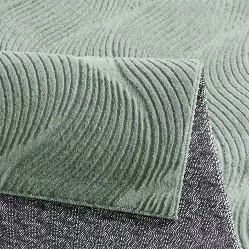 TACA HOME Kurzflor Teppich in Hasenfell Optik weich modern