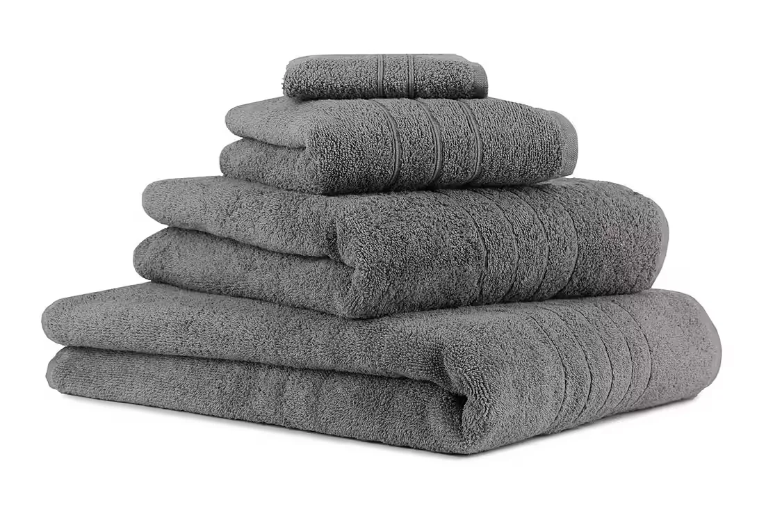 BETZ Handtuch Set 4 teilig Deluxe anthrazit grau 100 Prozent Baumwolle