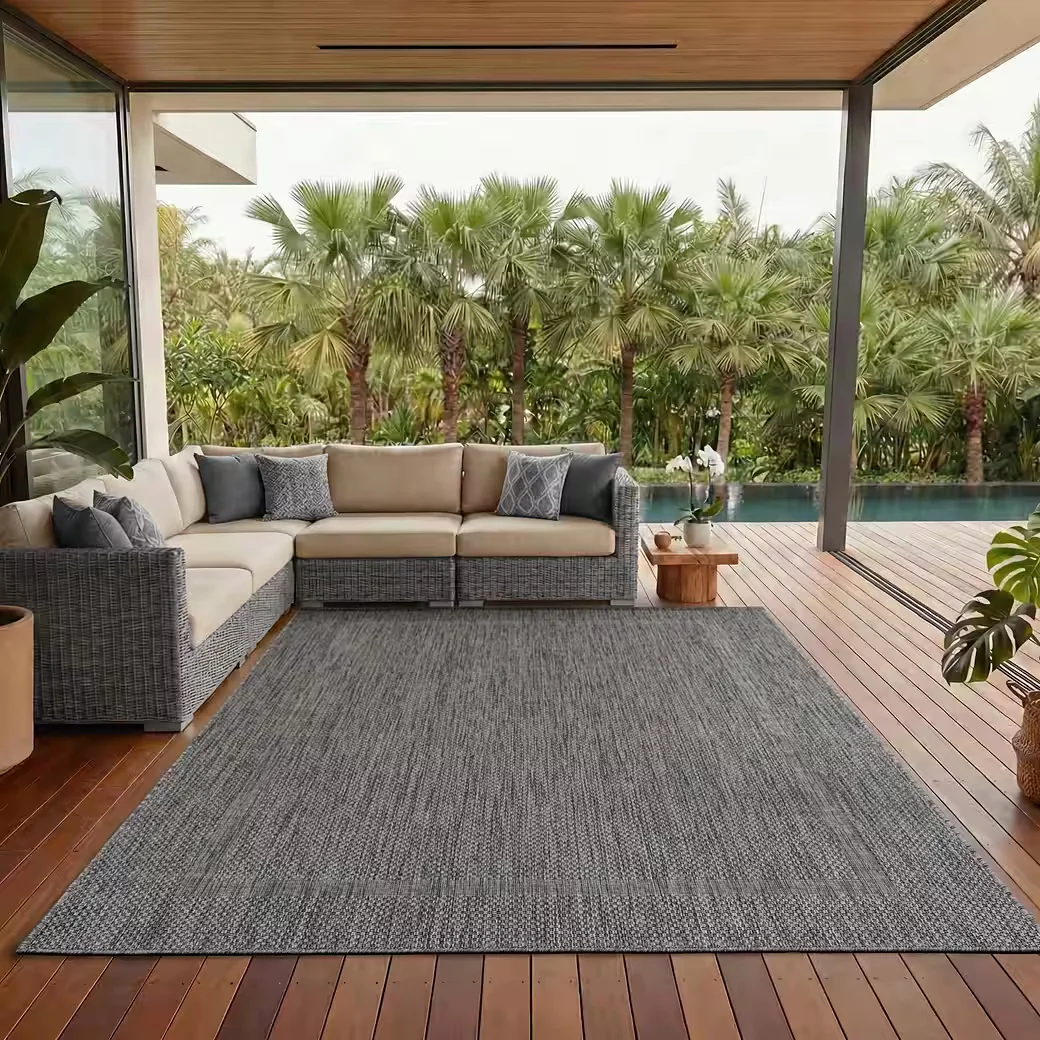 CARPETTEX Outdoorteppich einfarbig Unicolor wetterfest rutschfest