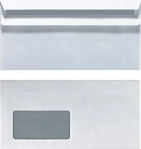 Herlitz Briefumschläge DIN lang mit Fenster selbstklebend 25 Stück