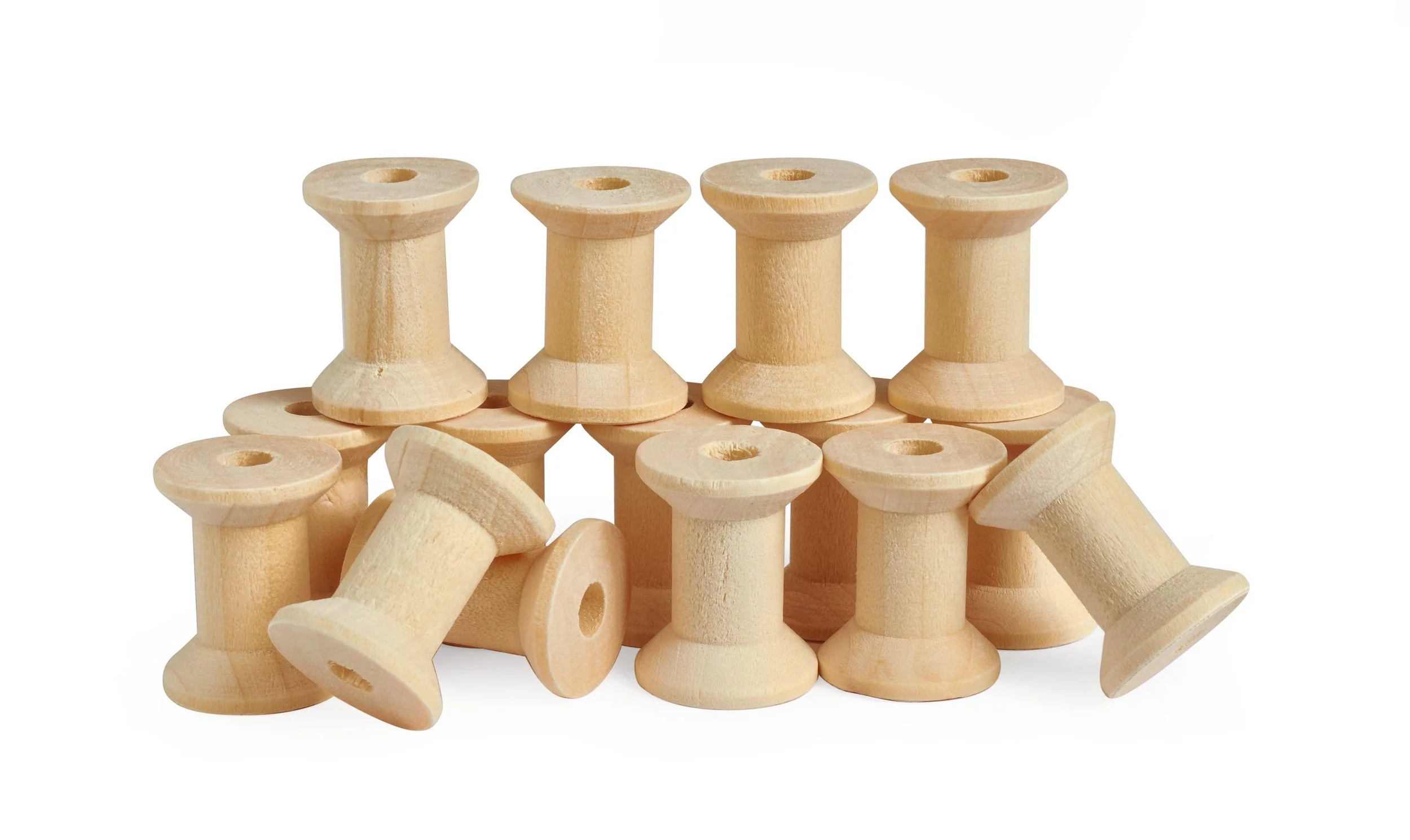 VBS XXL Fadenspulen aus Holz Garnrollen Set 15 Stück