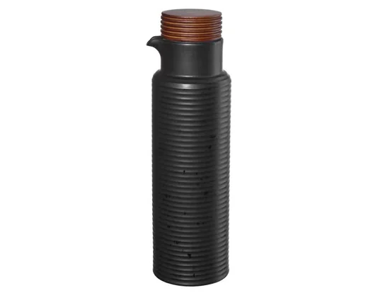 ASA SELECTION kitchen art Essig- und Ölflasche schwarz 0,4 l