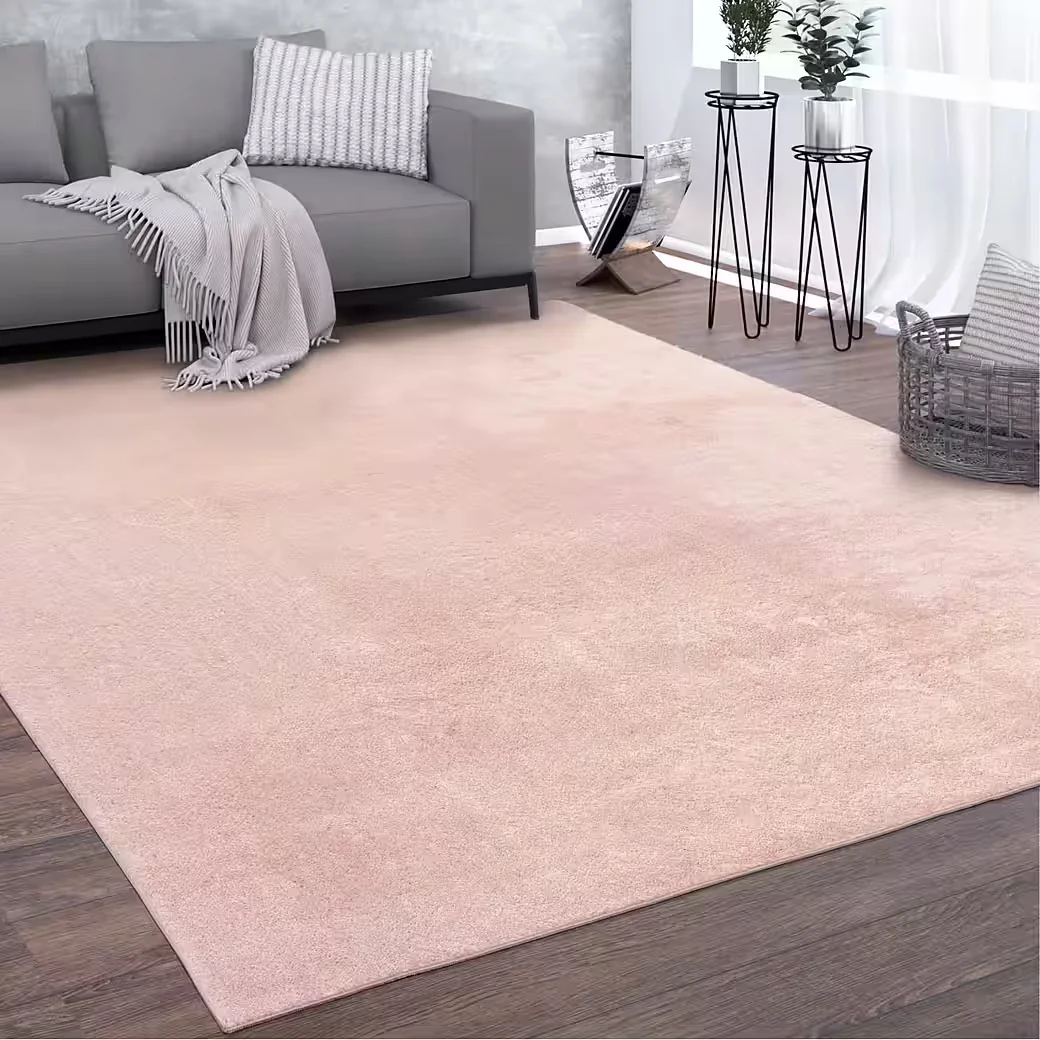 KADIMA DESIGN Teppich Kurzflor waschbar unifarben schmutzabweisend