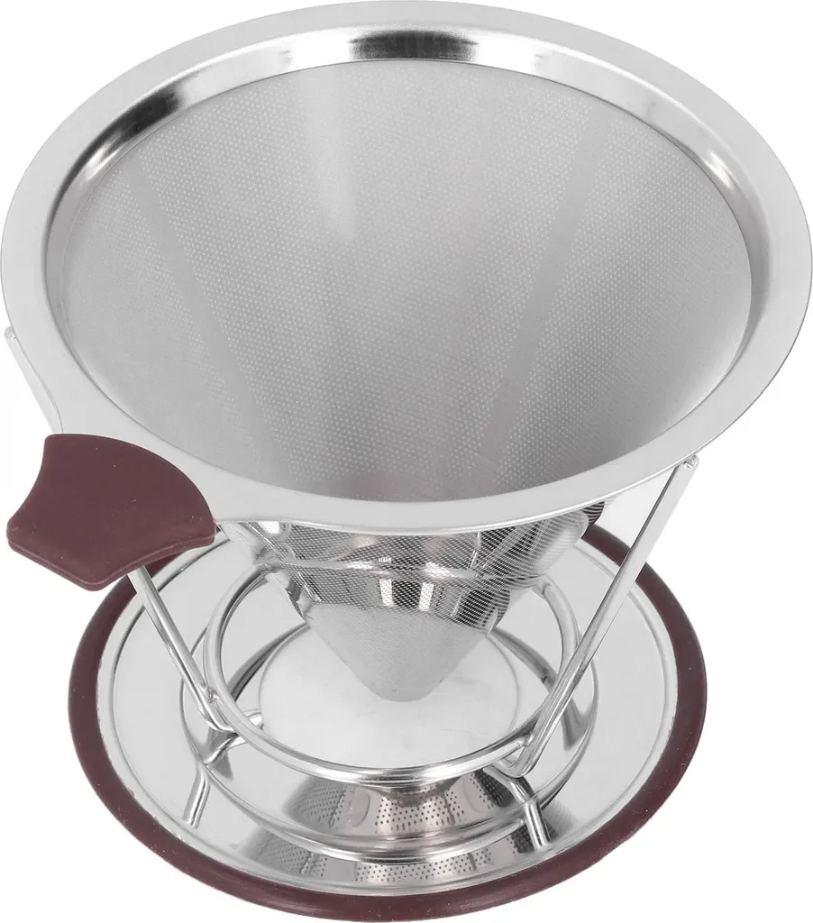 Cocosity Kaffeetropfer Edelstahl Mehrwegfilter 1–6 Tassen mit Halter