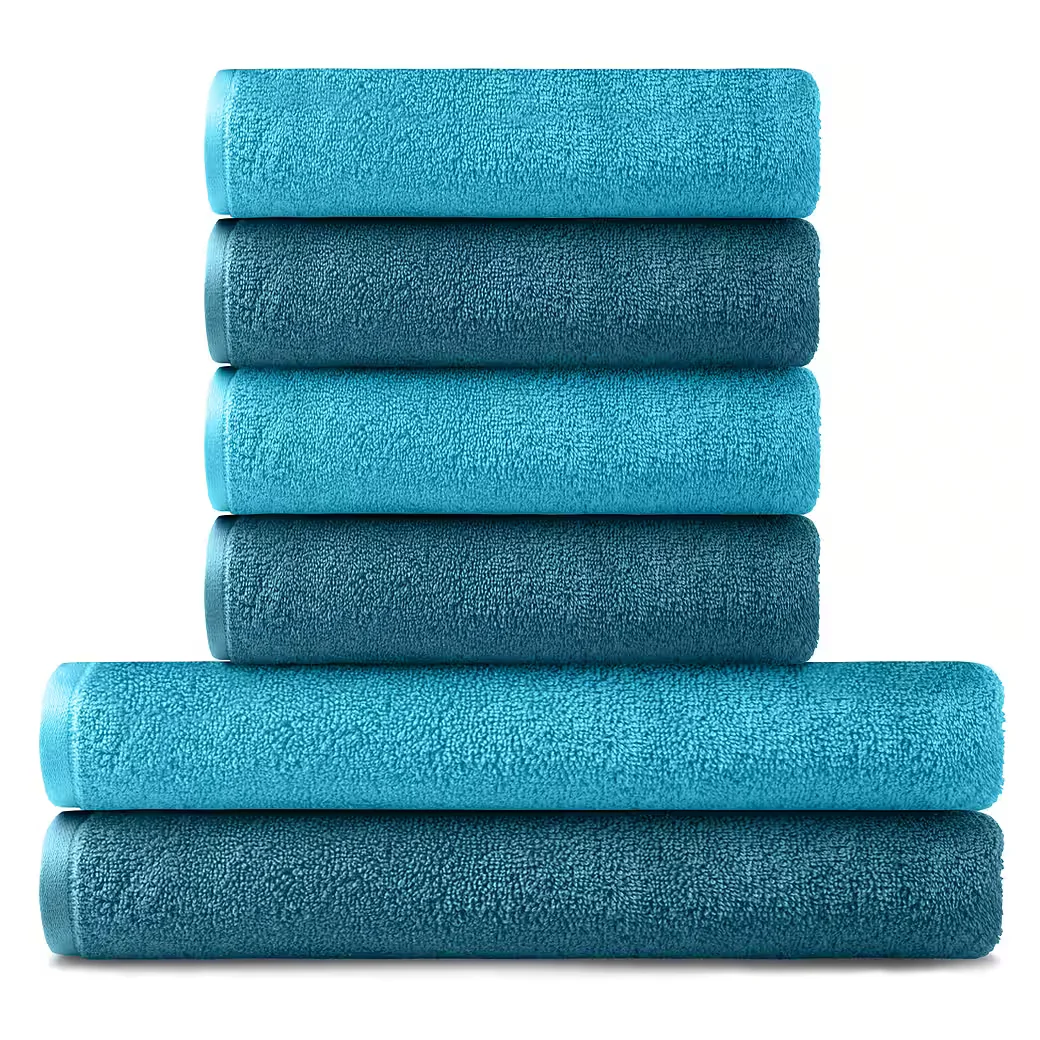 BARBONS Handtuch Set 6-tlg 2 Badetücher 4 Handtücher Baumwolle
