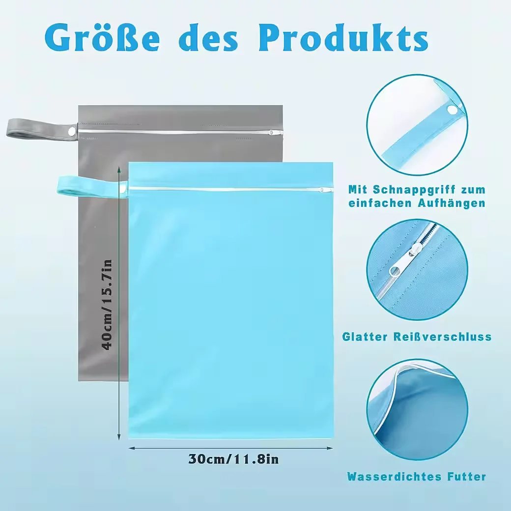 NSIHING Wäschenetz Wetbag Nasstasche 2 Stück wasserdicht für Schwimmen