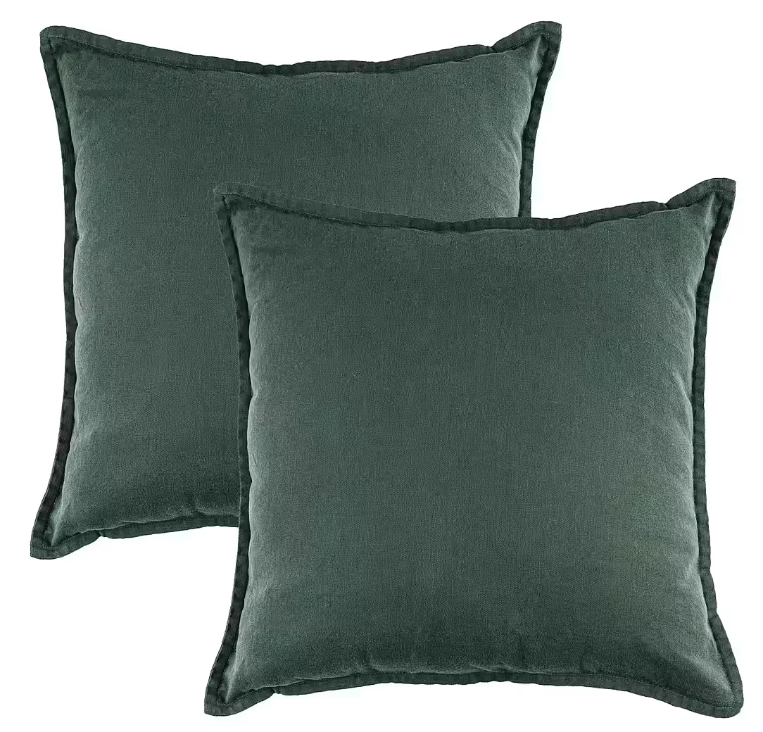 JACK Kissenbezüge 45x45 cm 2er Set Leinenoptik Mistral Dekokissen