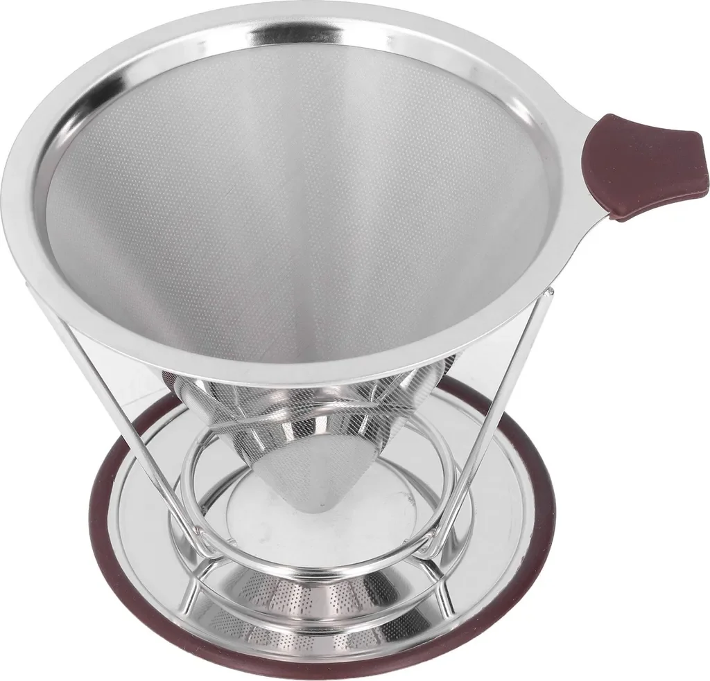 Cocosity Kaffeetropfer Edelstahl Mehrwegfilter 1–6 Tassen mit Halter